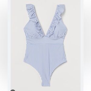 NWT ~H&M+ Ruffle-trimmed Swimsuit Size XXL